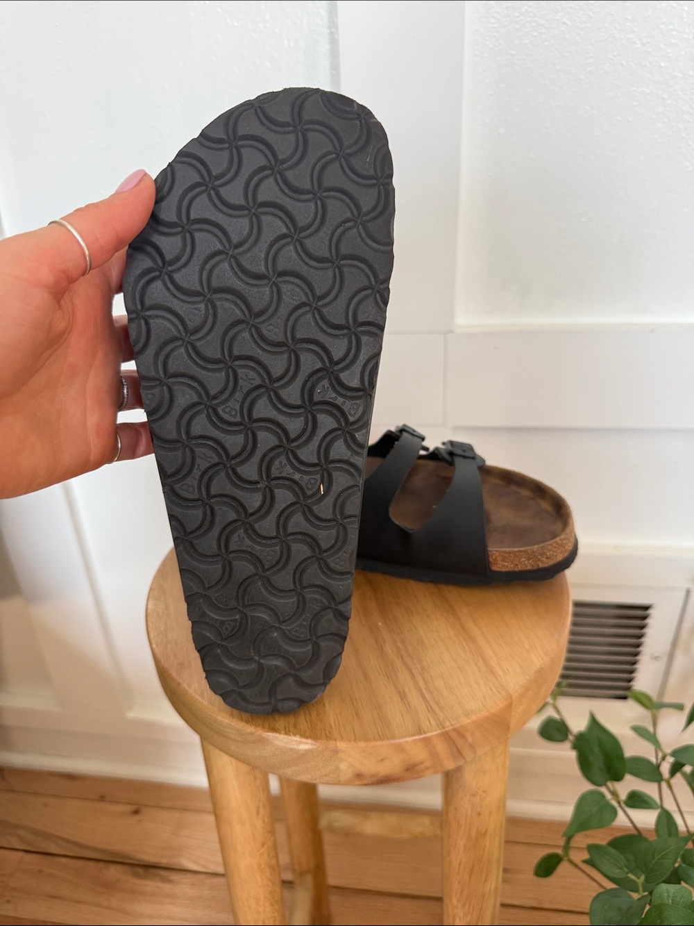 Birkenstock Black Triple-Buckle Cork Footbed Sandals - Picture 3 of 3
